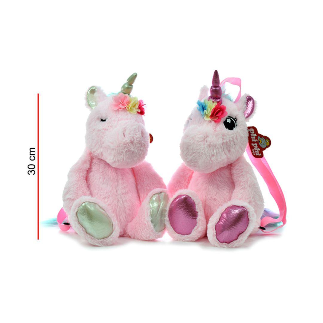 Mochila de unicornio peluche top